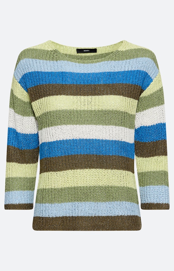 Trui met streepdessin, groen