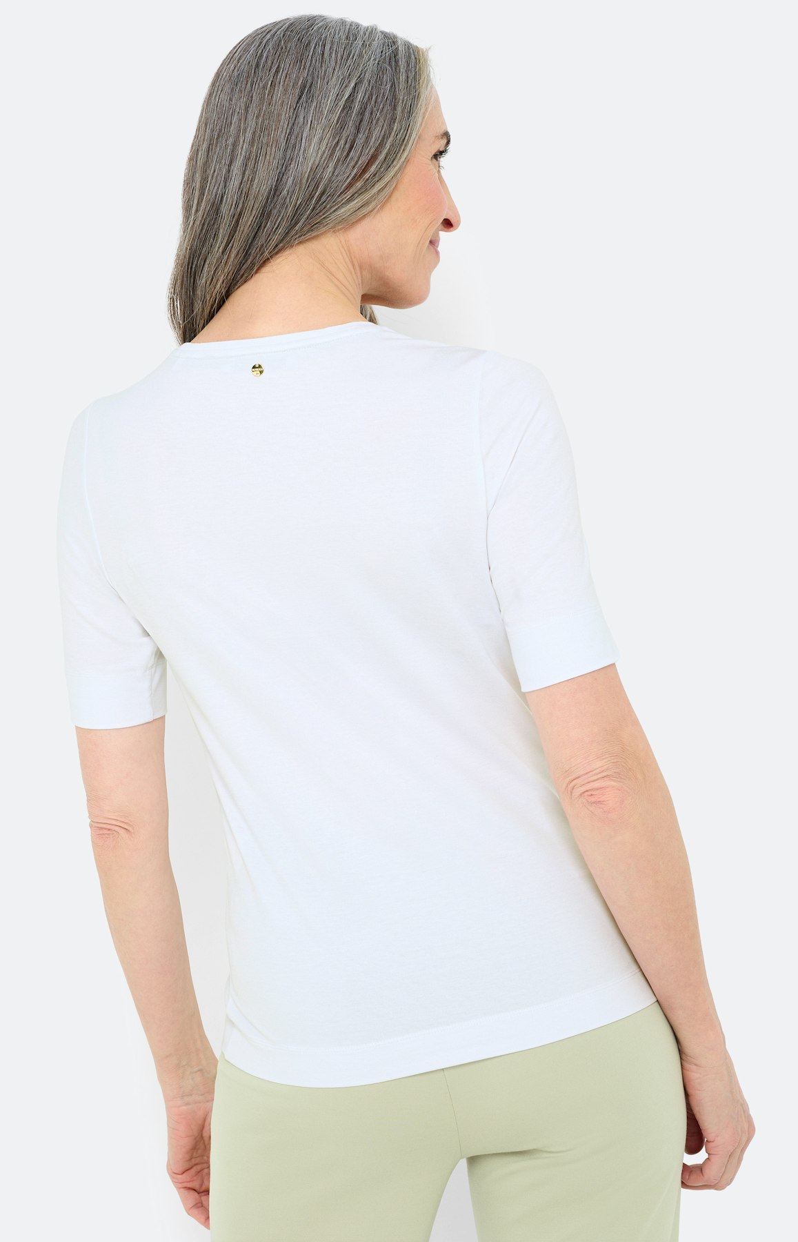 T-shirt met frontprint, wit