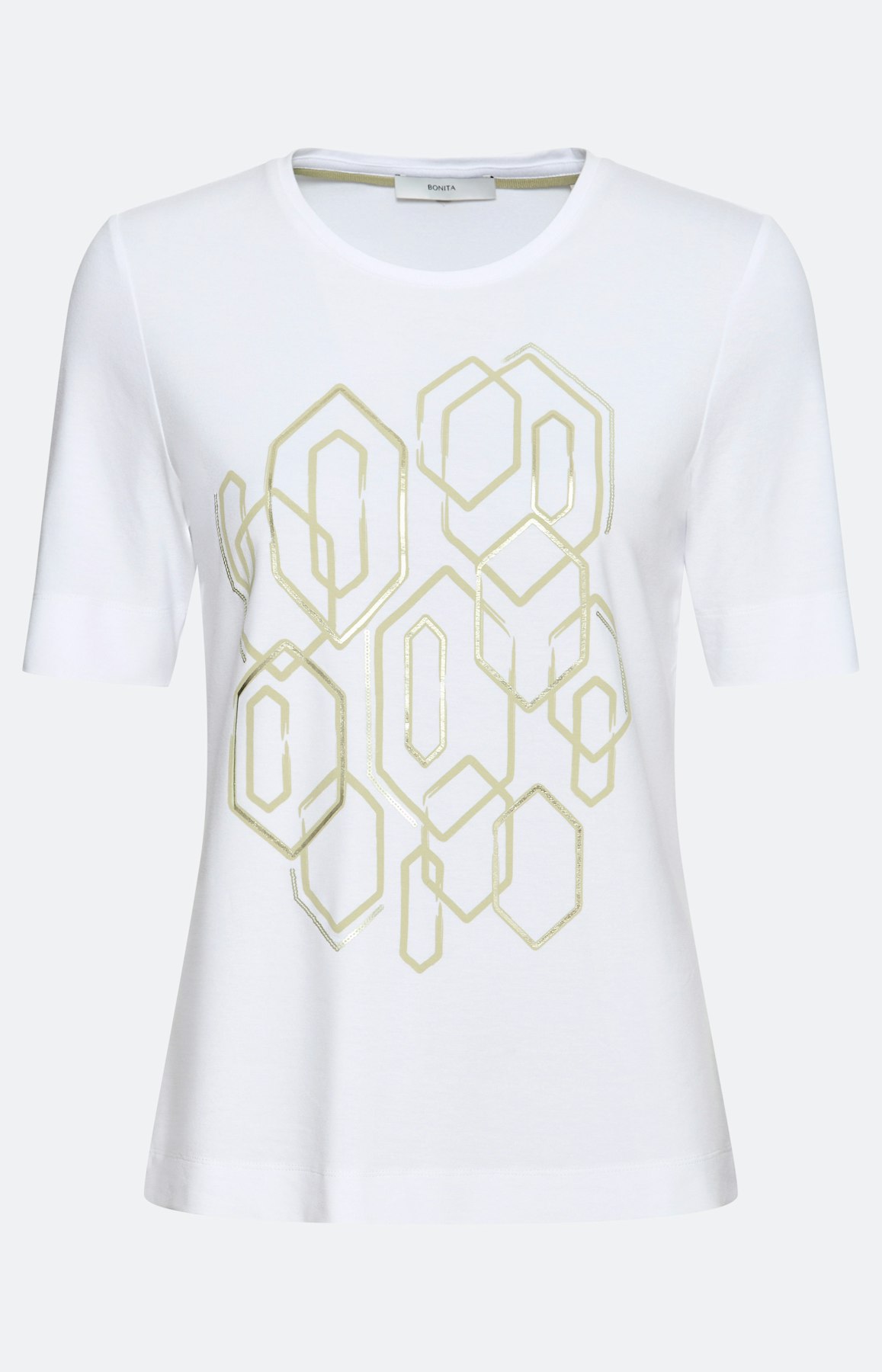 T-shirt met frontprint, wit