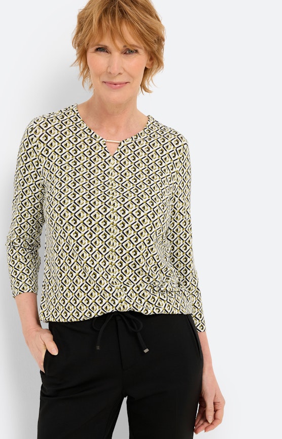 Shirt met grafisch motief, groen