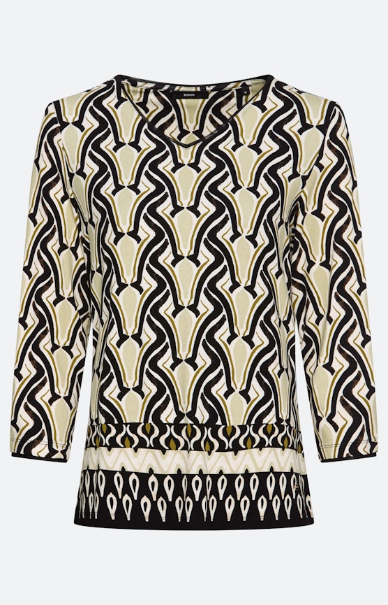 Shirt met all-over-print, pistache