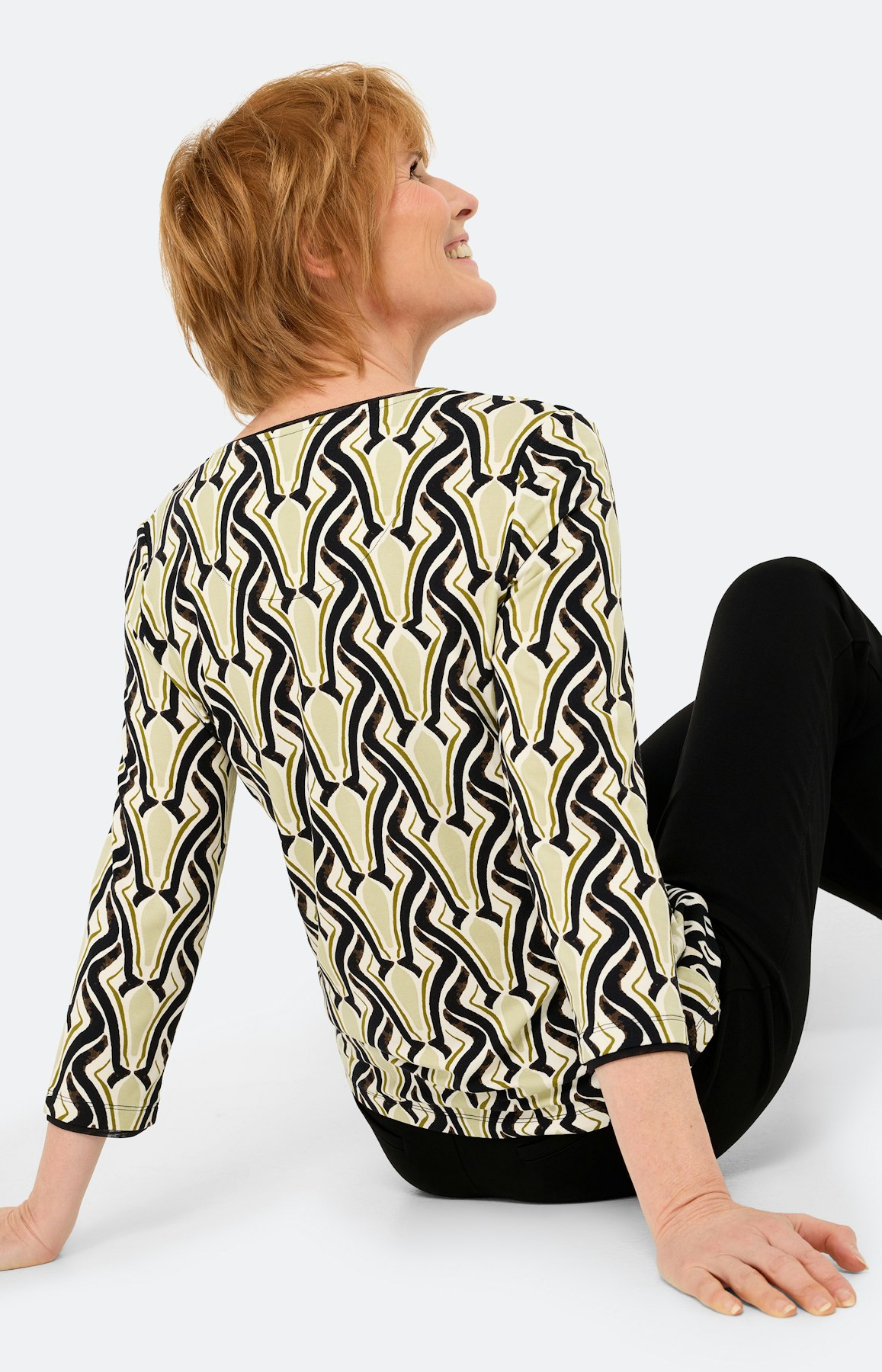 Shirt met all-over-print, pistache