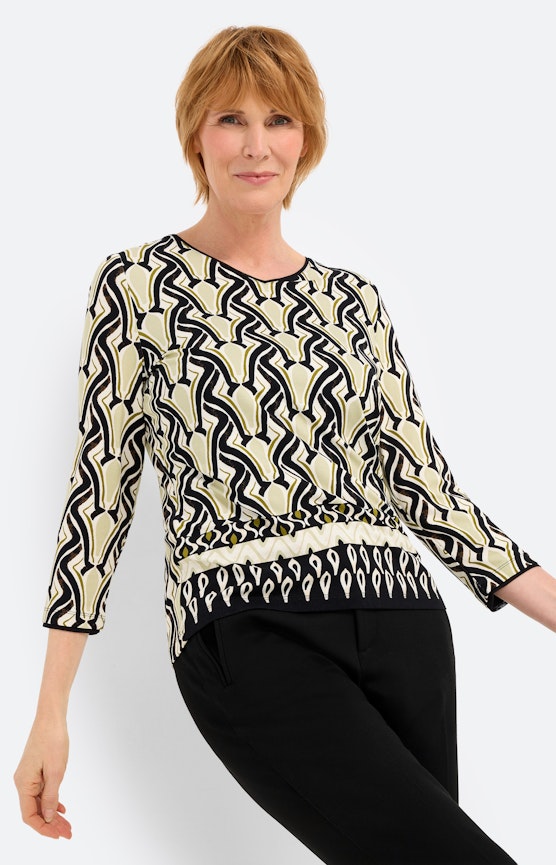 Shirt met all-over-print, pistache