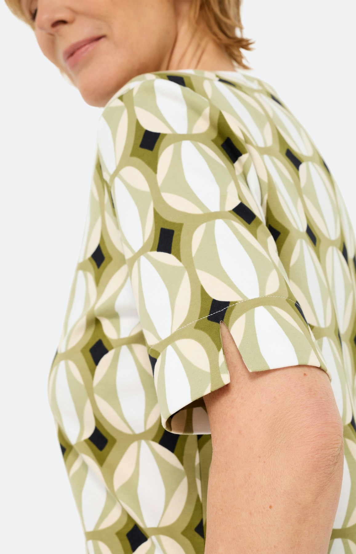 T-shirt met grafisch motief, pistache