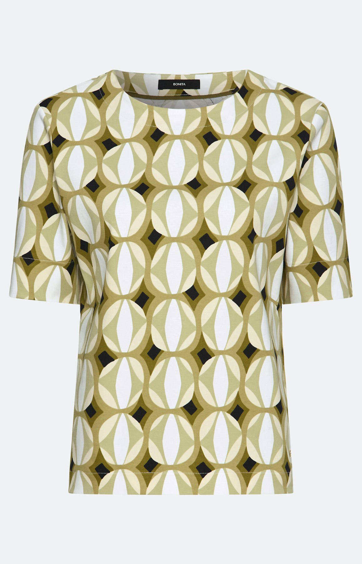 T-shirt met grafisch motief, pistache