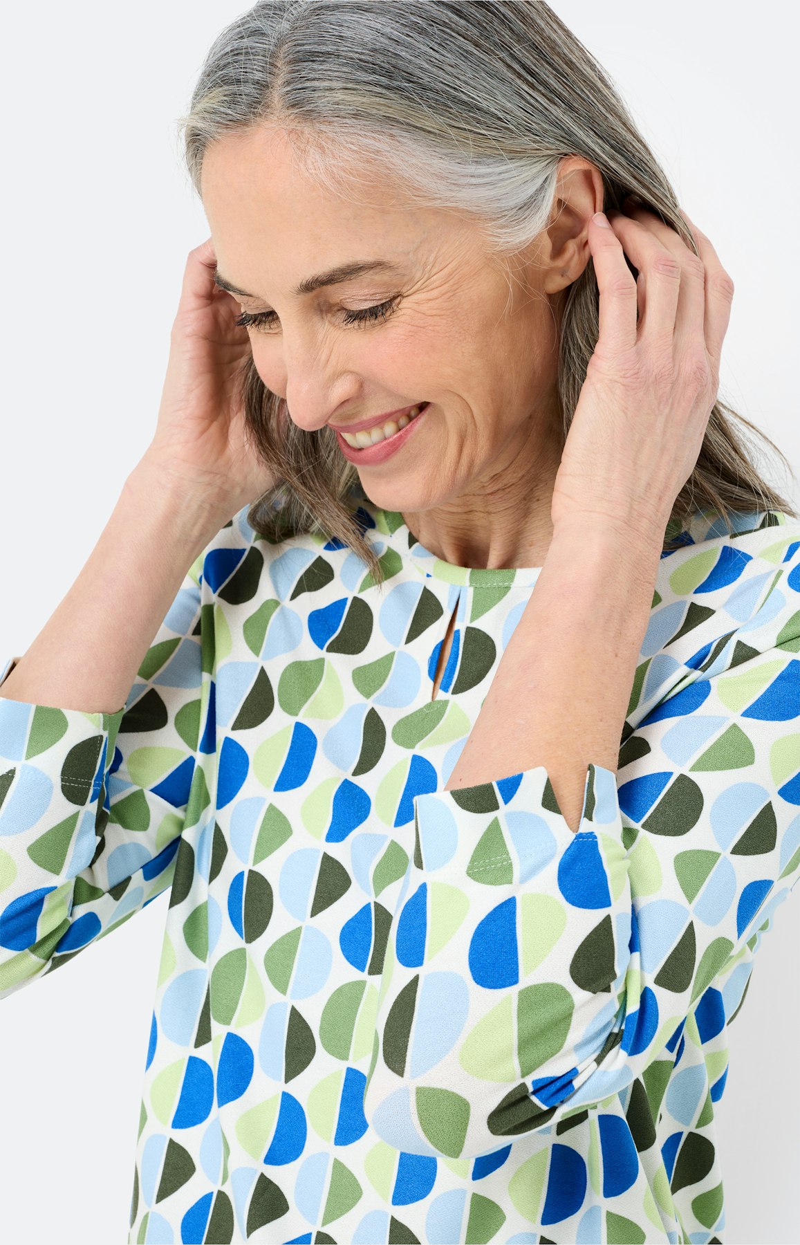 Shirt met stippendessin, multicolour