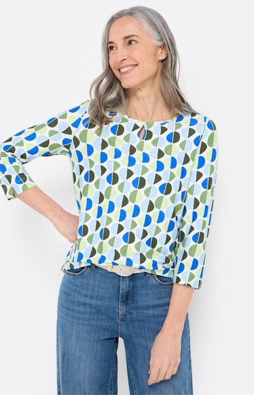 Shirt met stippendessin, multicolour