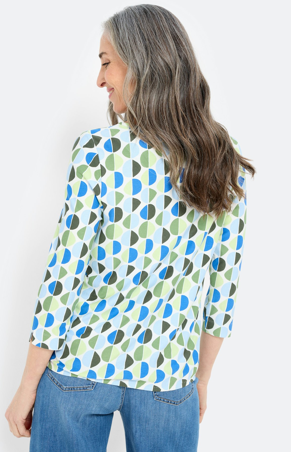 Shirt met stippendessin, multicolour