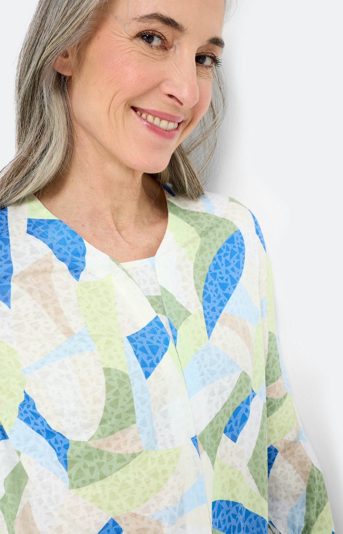 Shirt met etskanteffect, multicolour