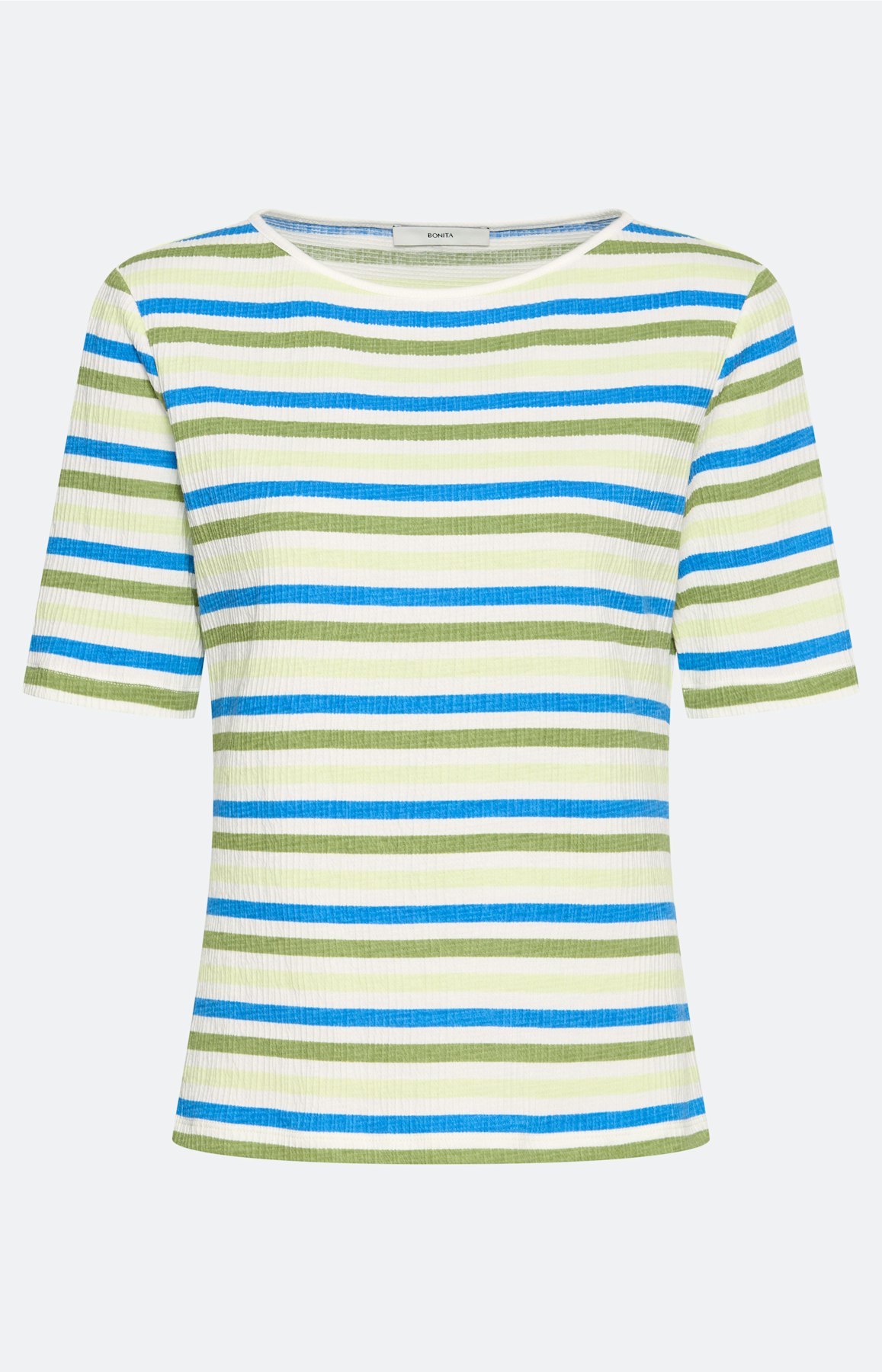 Shirt met seersuckerstructuur, groen