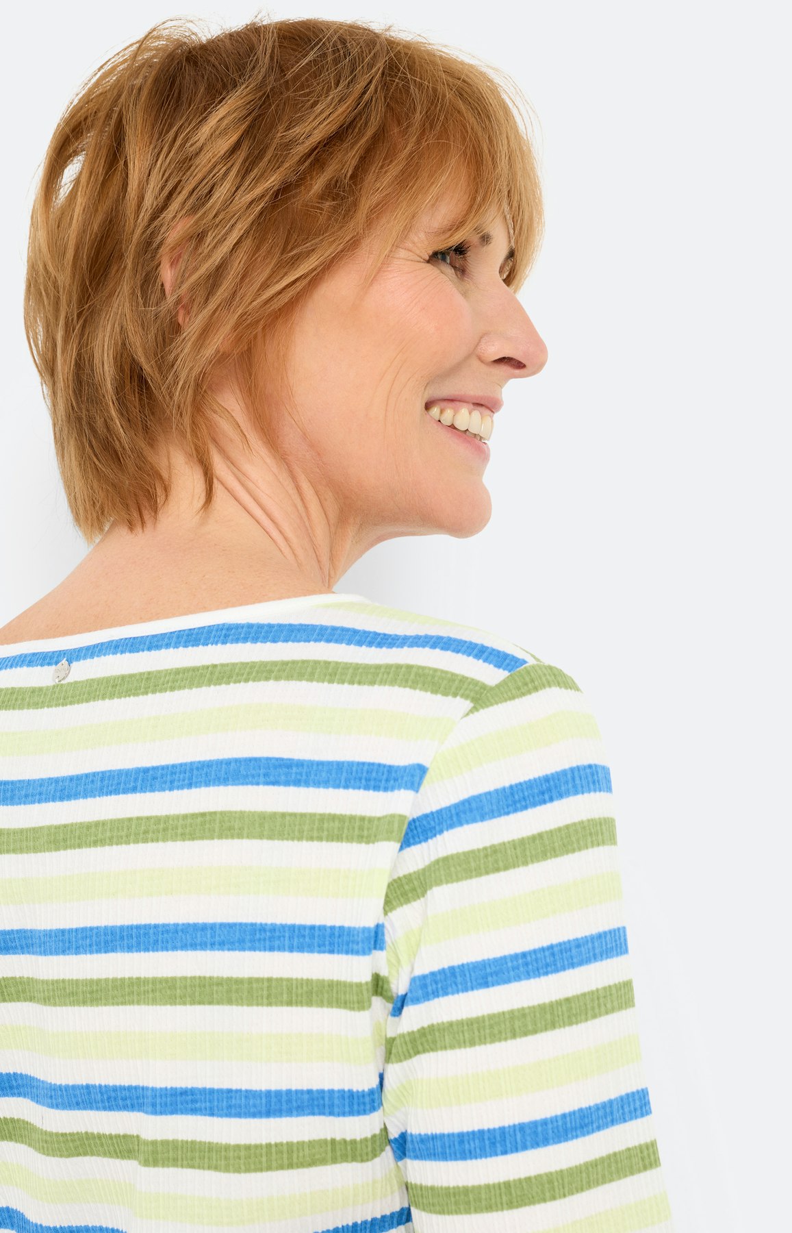 Shirt met seersuckerstructuur, groen