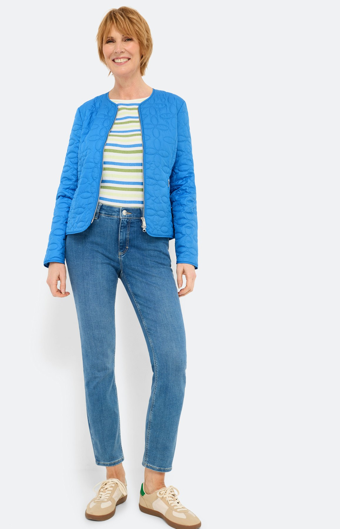 Shirt met seersuckerstructuur, groen