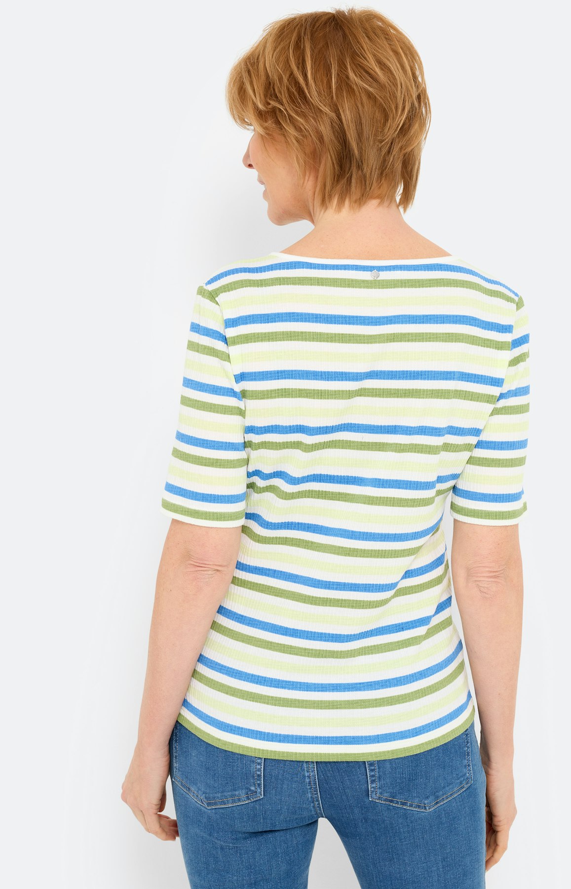 Shirt met seersuckerstructuur, groen