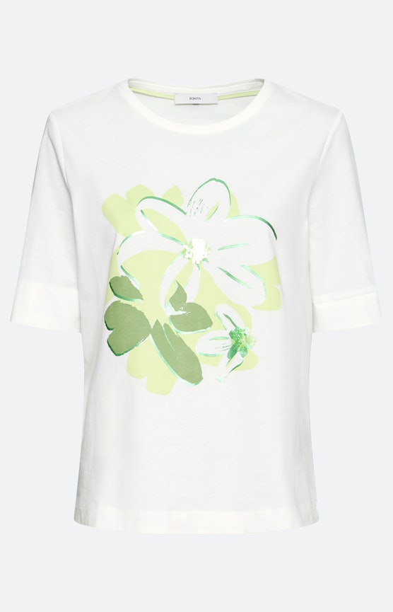 Shirt met folieprint, limoen