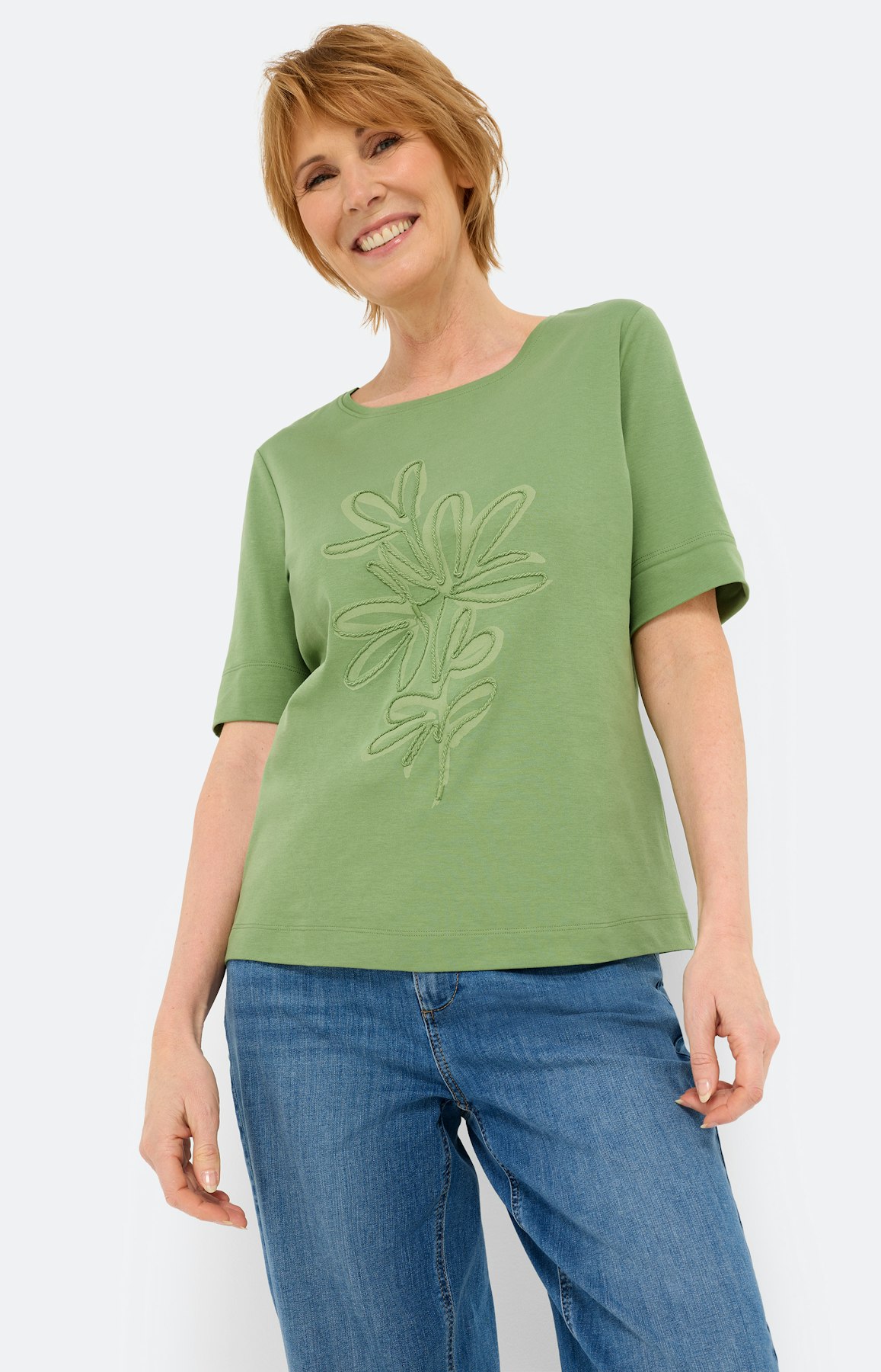 Shirt met koordversiering, groen