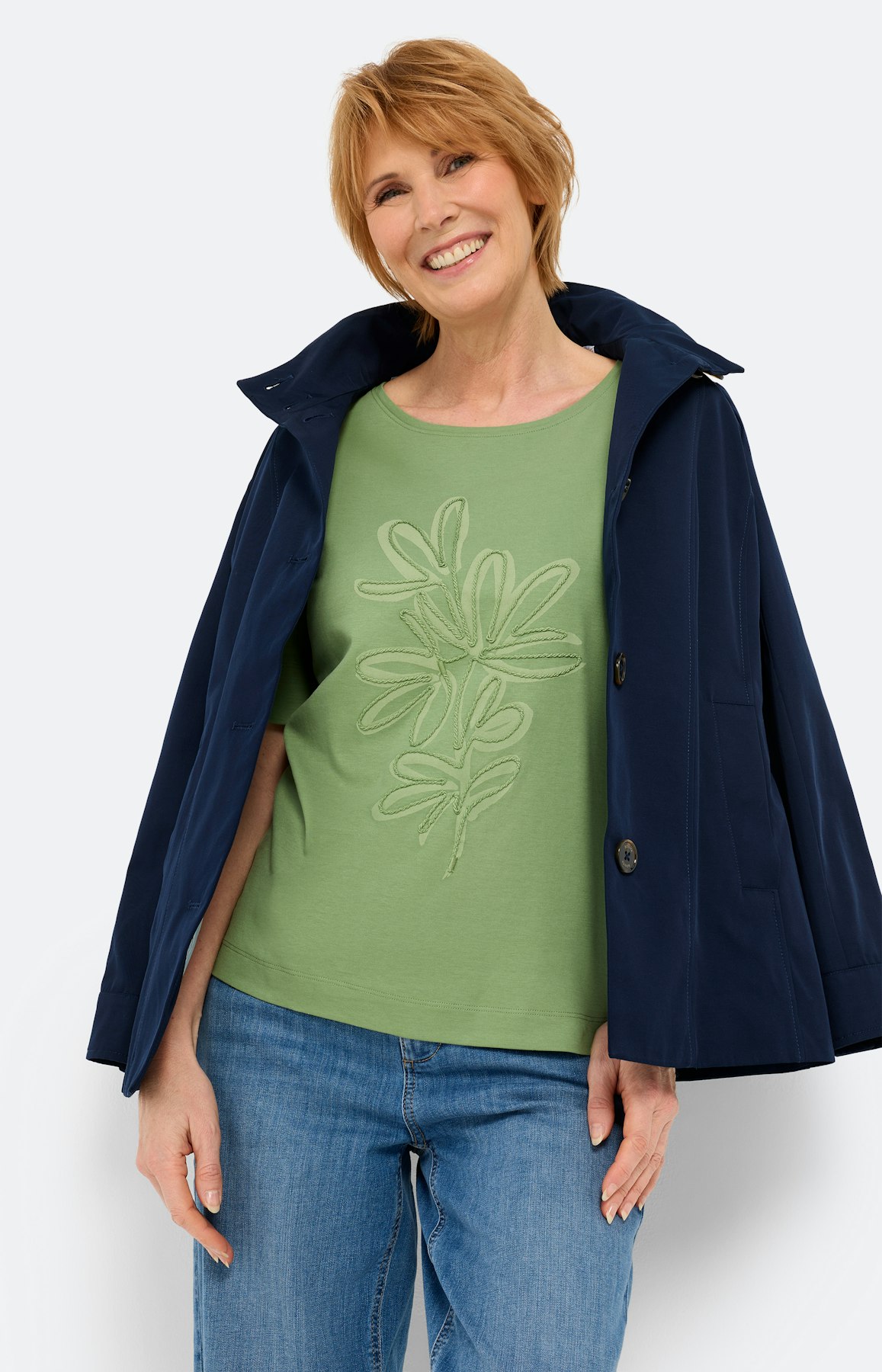 Shirt met koordversiering, groen