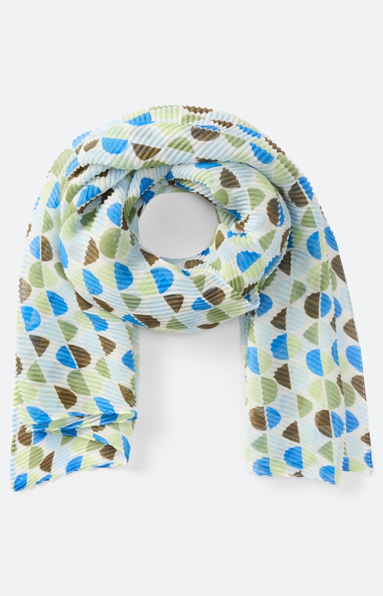 Sjaal met plisséplooien, multicolour