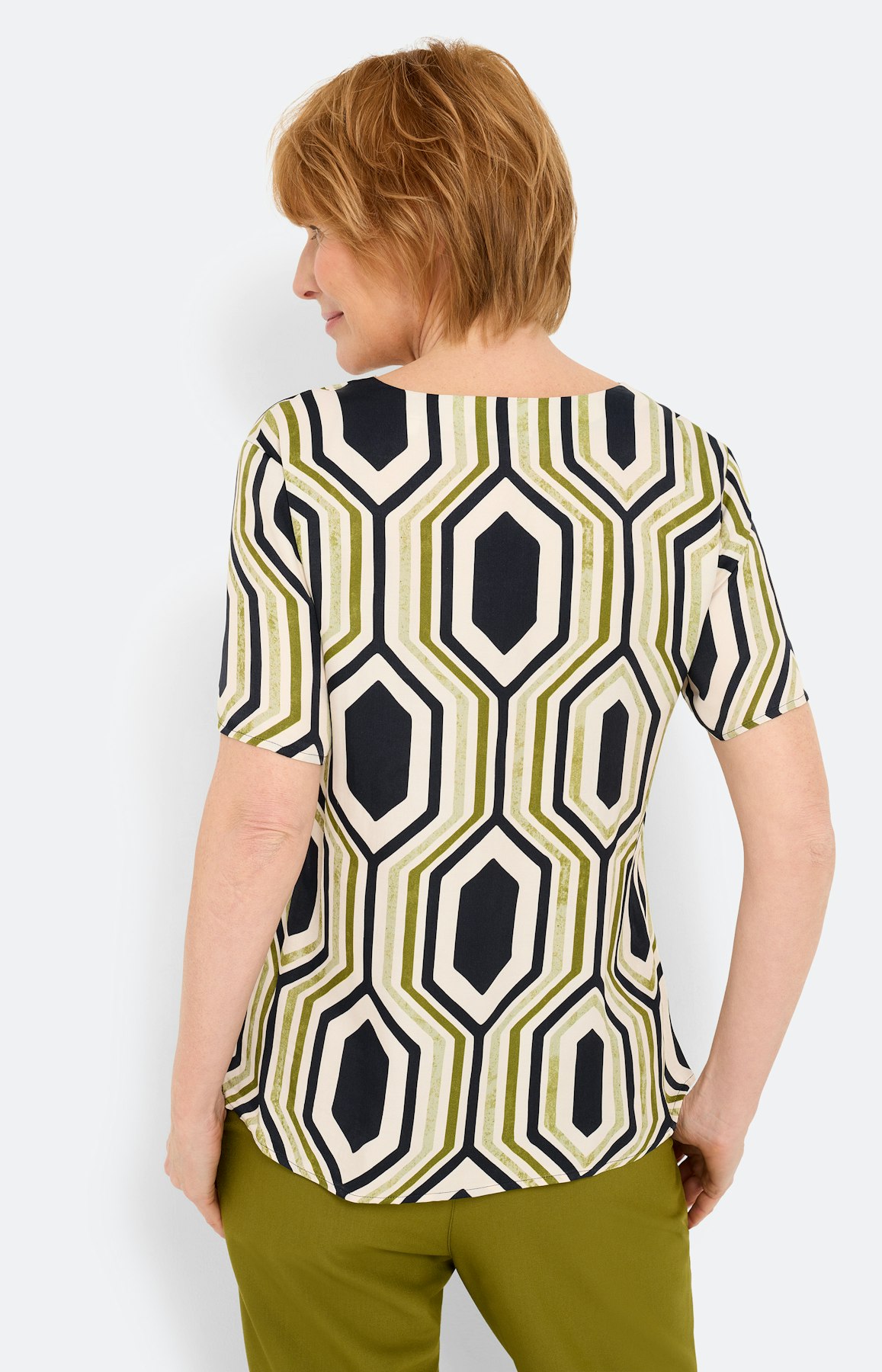 Shirt met all-over-print, groen
