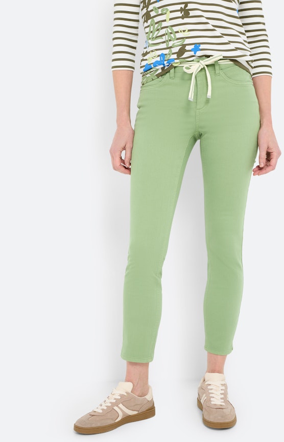 Jeans in slim fit 28 inch, groen