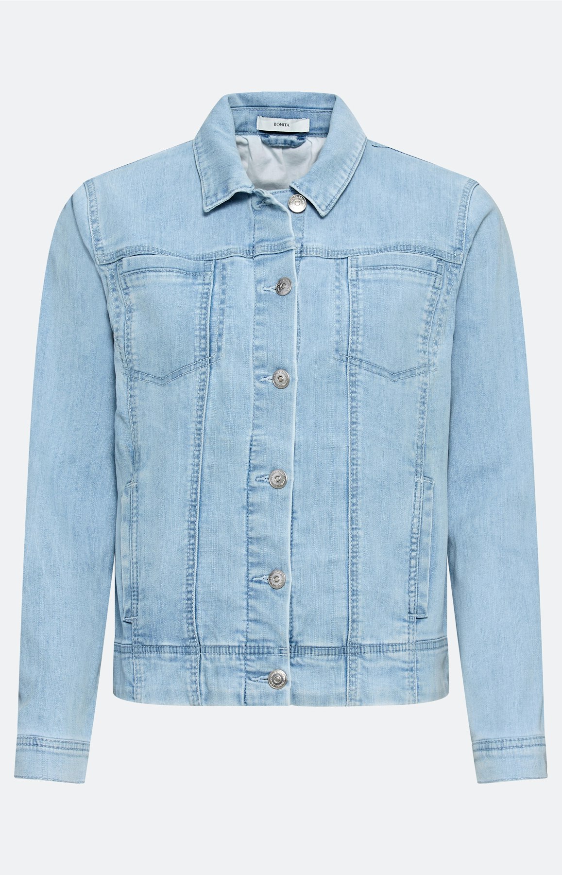 Blazer van denim, lichtblauw