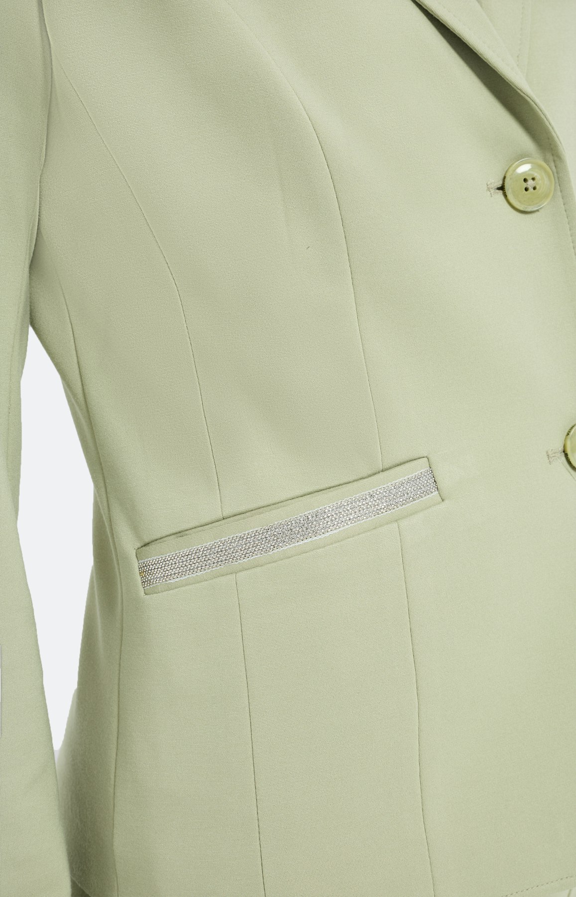 Blazer van sweatstof, pistache