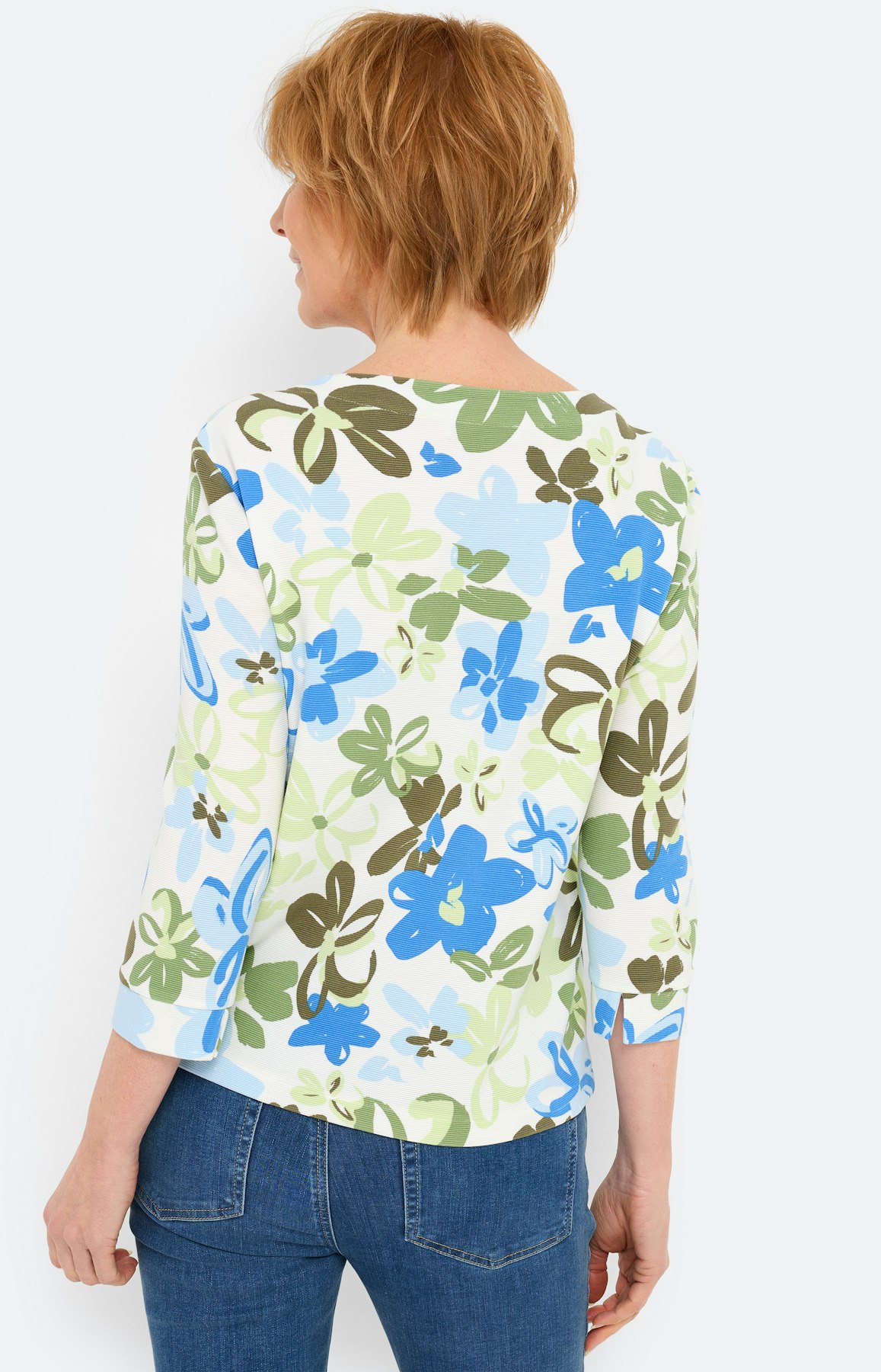 Sweatshirt met bloemenprint, multicolour