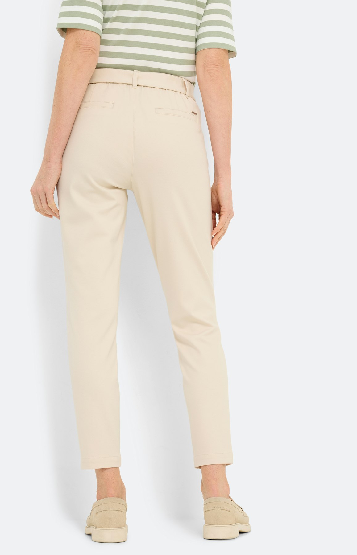 Jogger met bindstrik 28 inch, beige