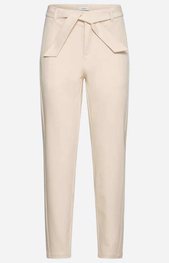 Jogpant mit Bindegürtel 28Inch, beige