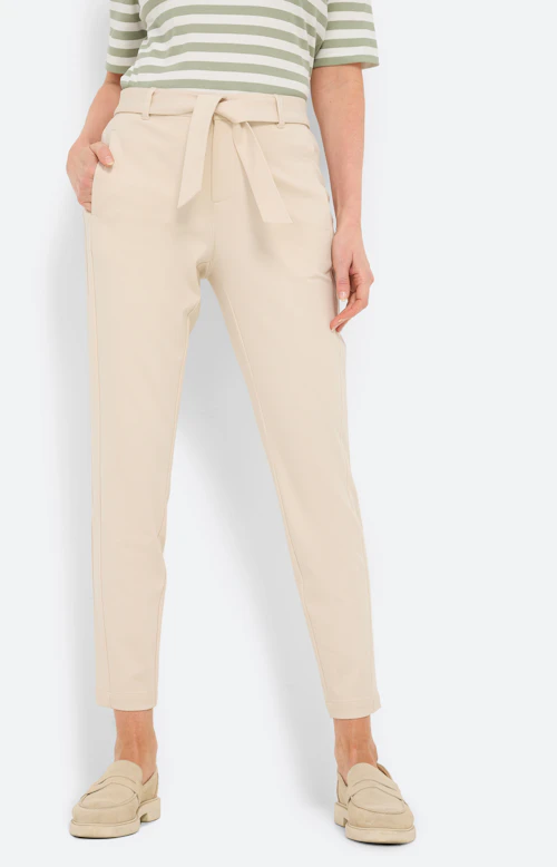 Jogger met bindstrik 28 inch, beige