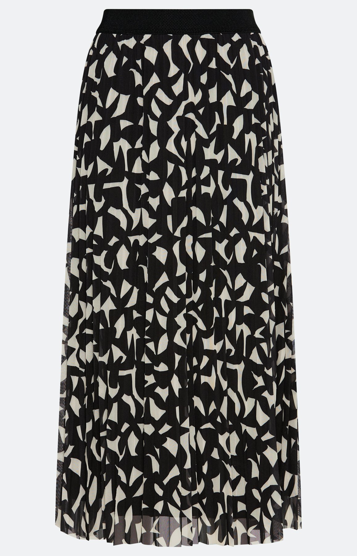 Rok van mesh met print, zwart