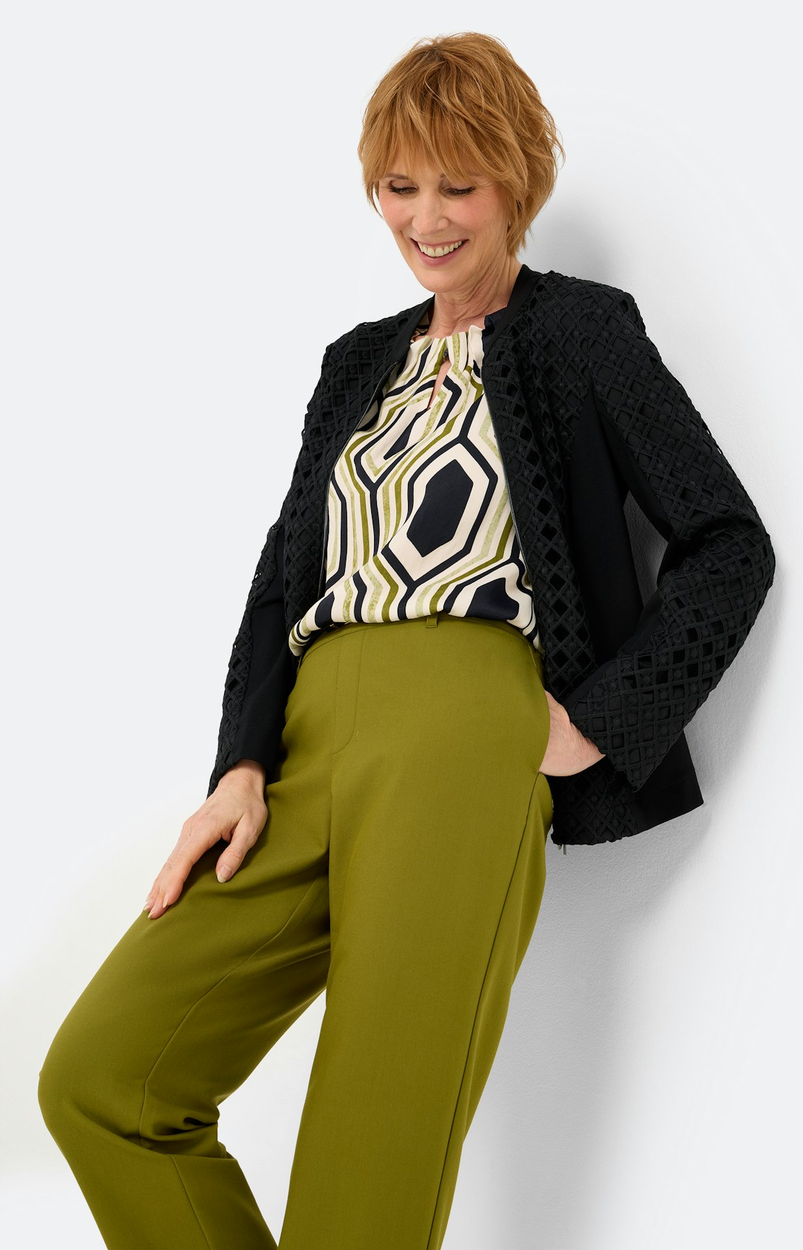 Culotte met riem 24 inch, olijf