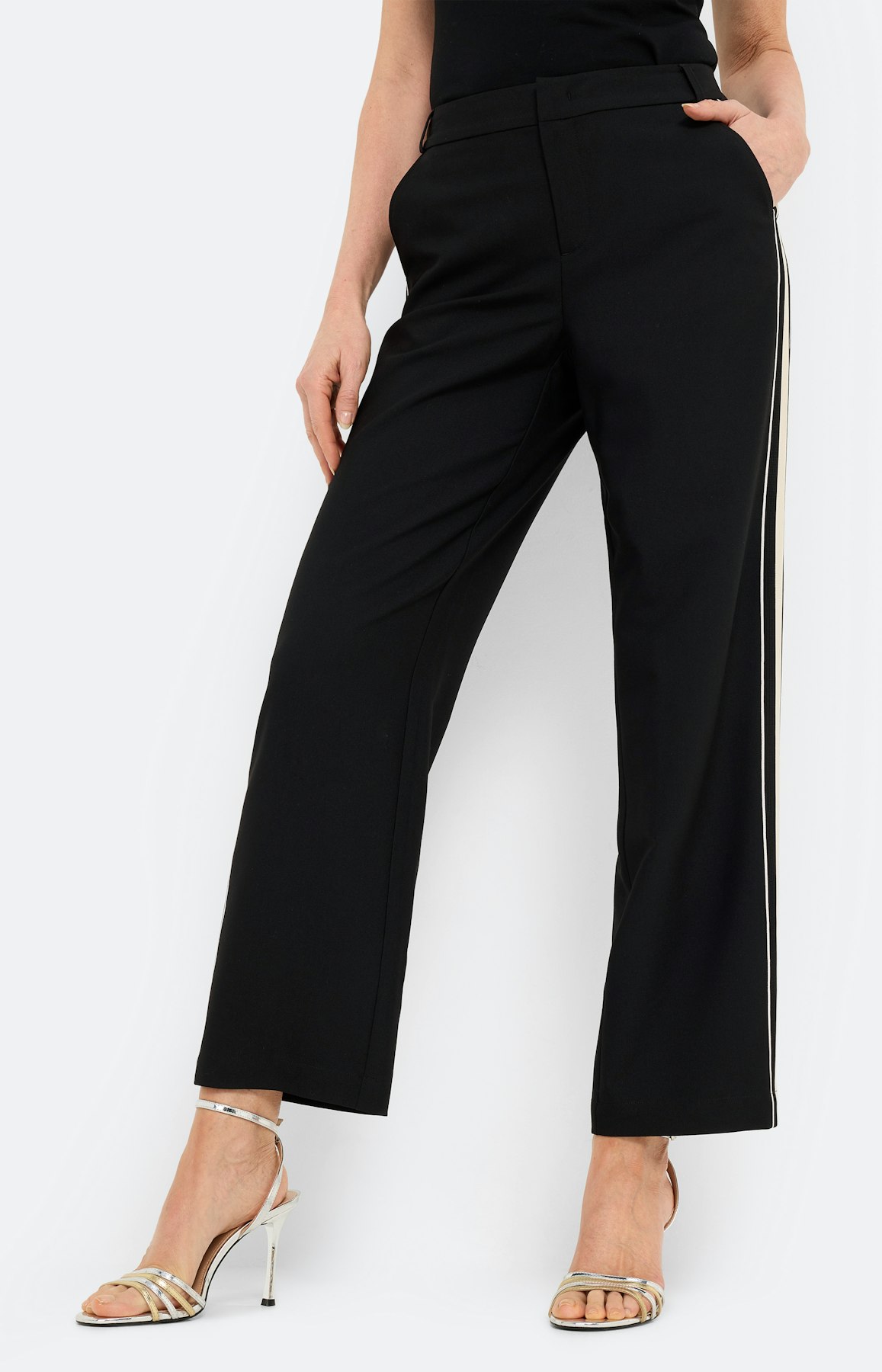 Marlene-broek met stretch 30 inch, zwart