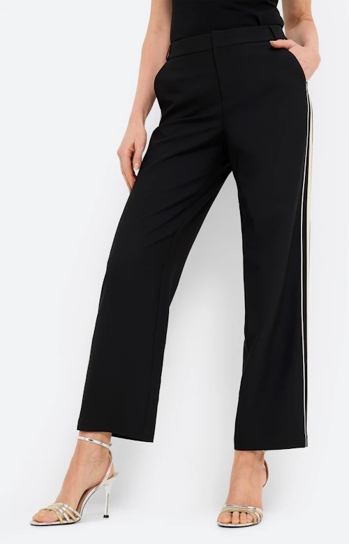 Marlene-broek met stretch 30 inch, zwart