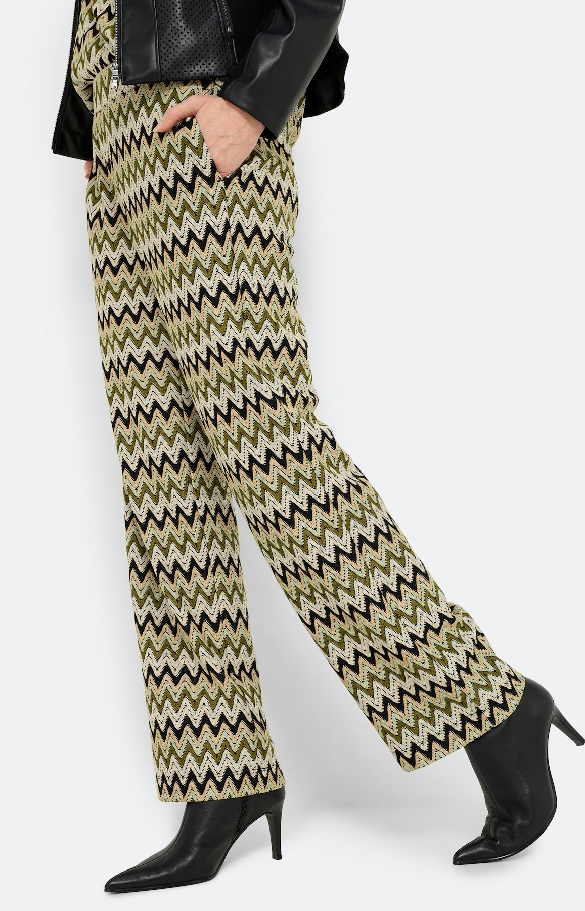 Broek met zigzagmotief, multicolour