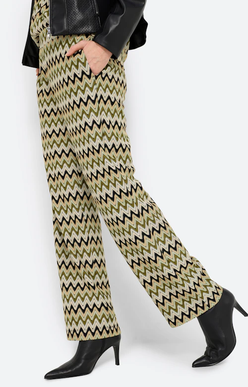 Broek met zigzagmotief, multicolour