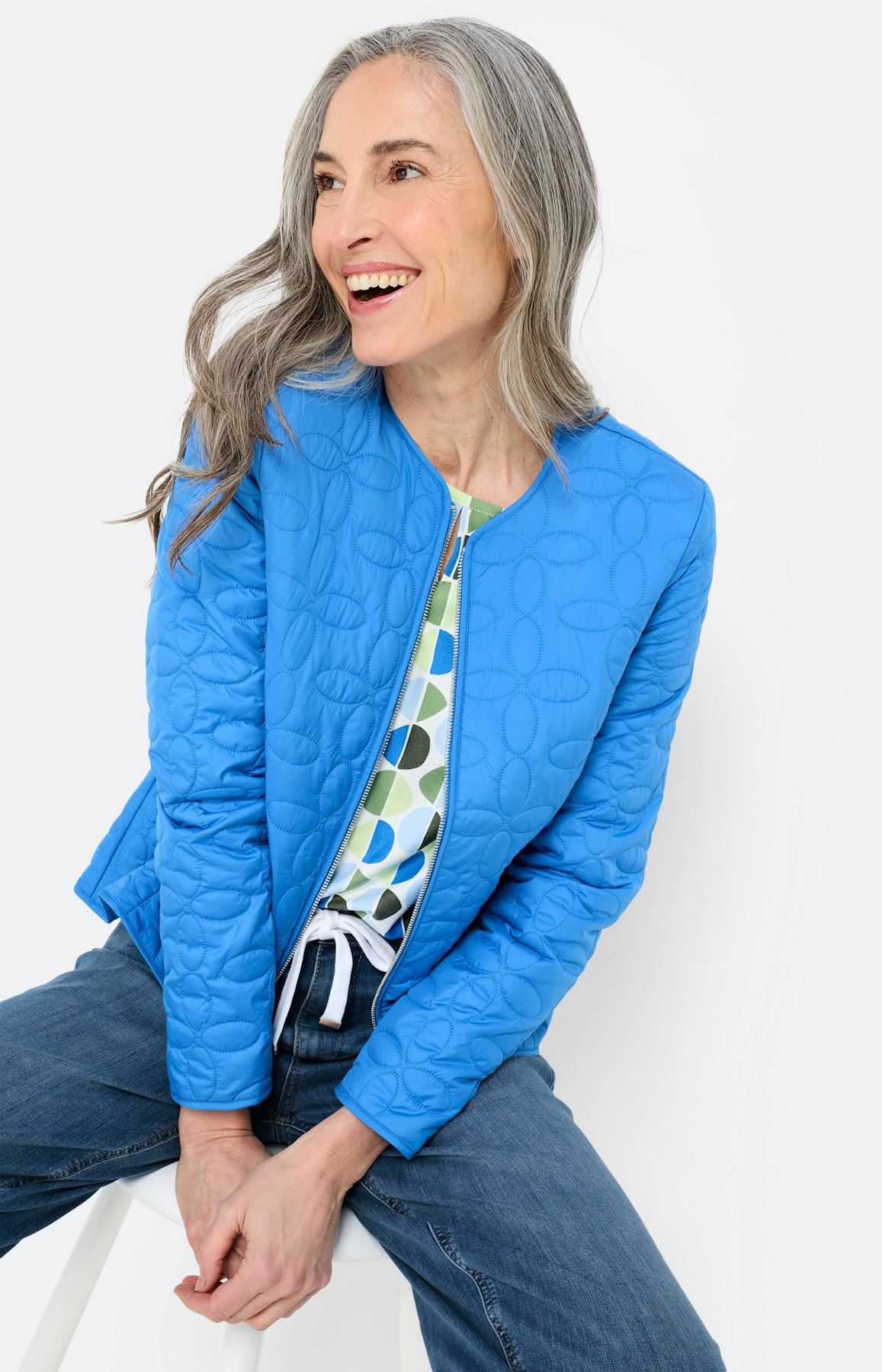 Jas met stikselmotief, royal