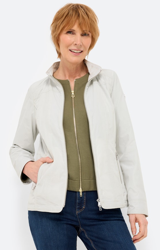 Jas met siernaden, wit