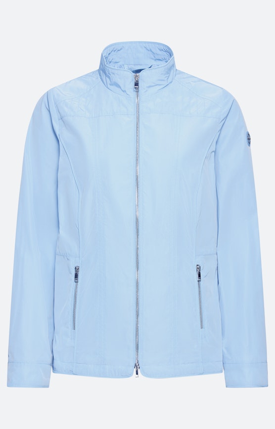 Jacke mit Ziernähten, hellblau