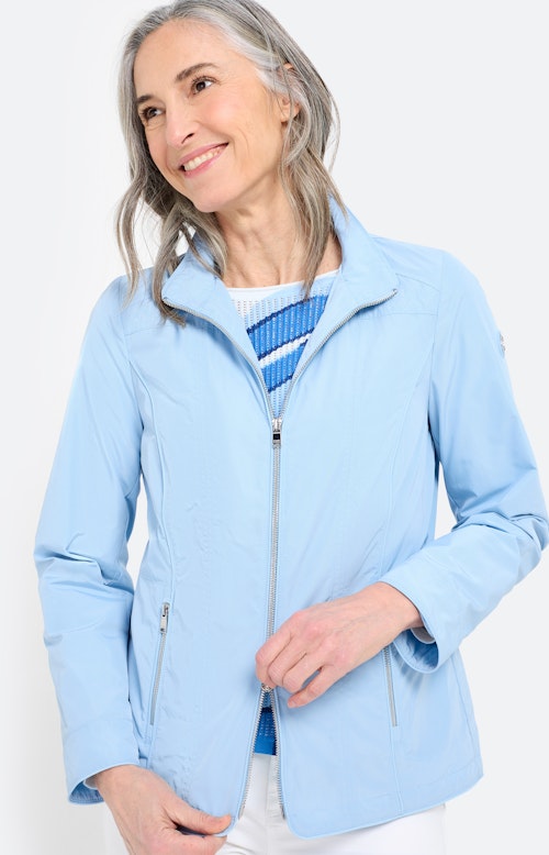 Jas met siernaden, lichtblauw