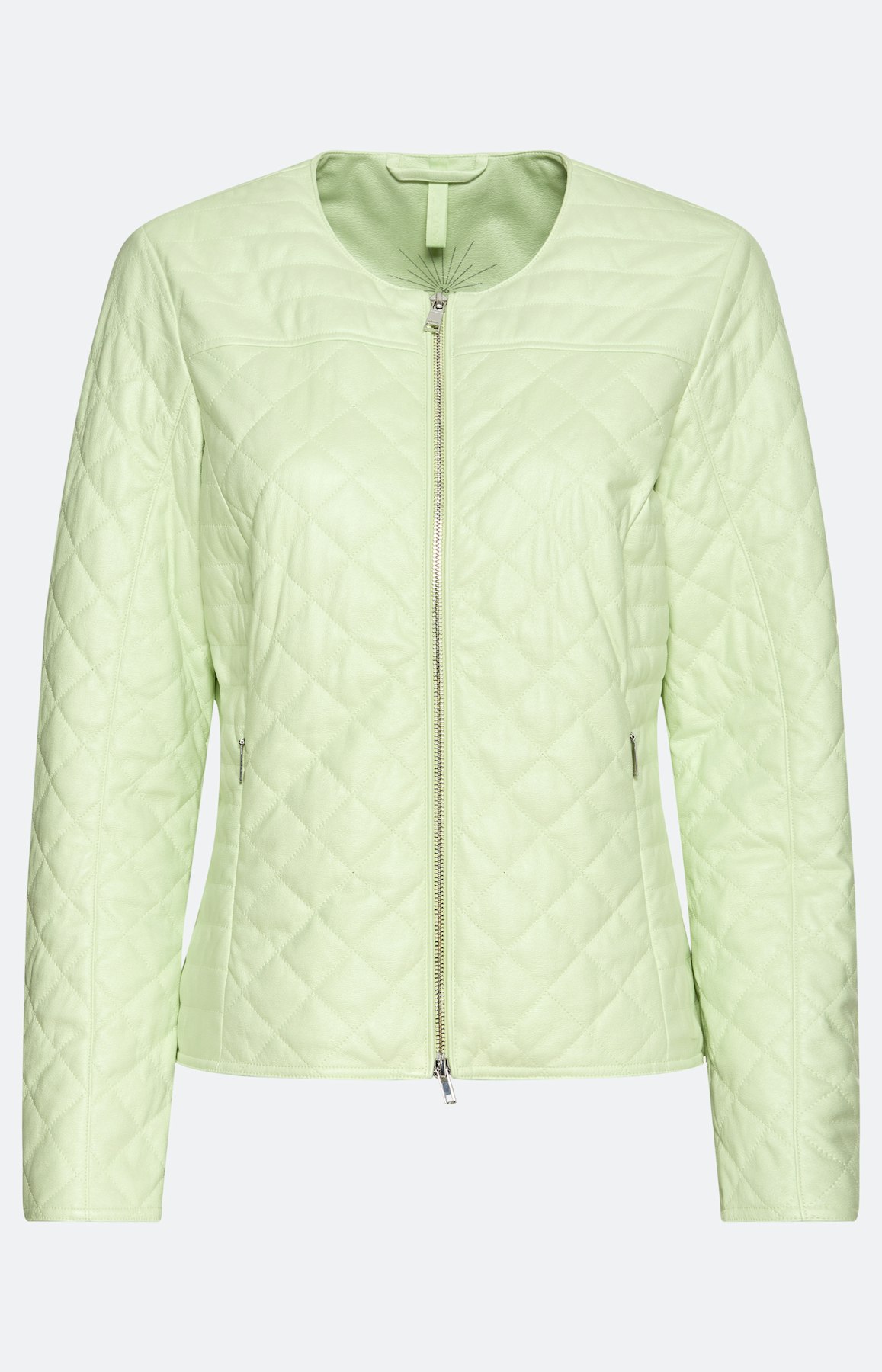 Jas van imitatieleer, limoen