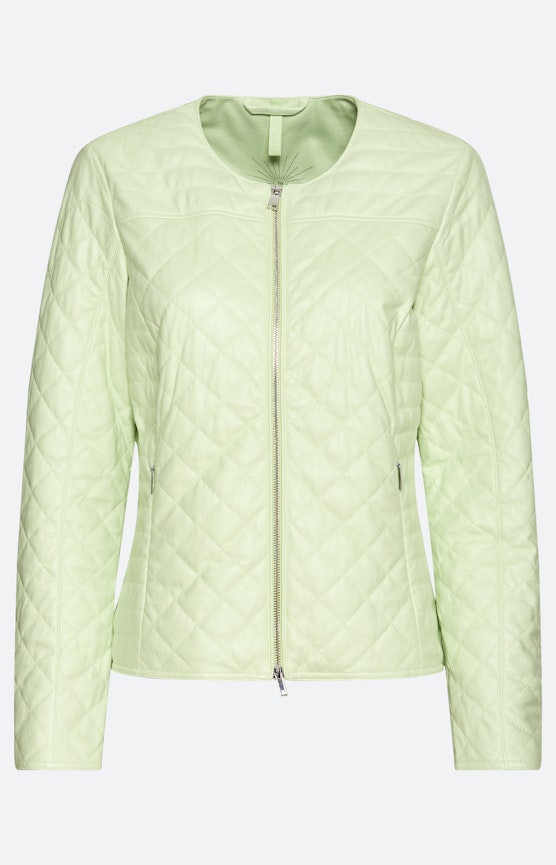Jacke aus Lederimitat, limette