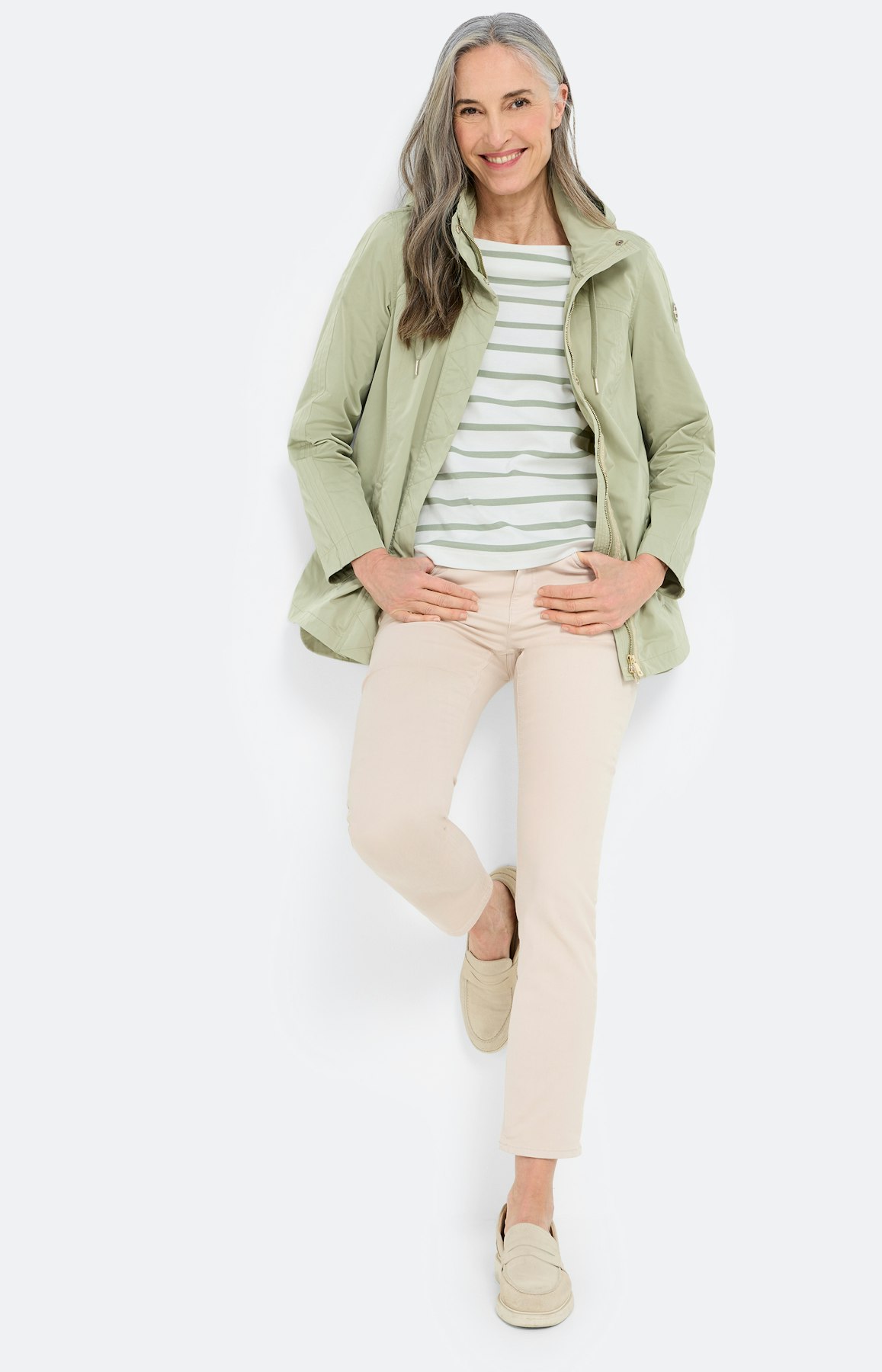 Parka met capuchon, pistache