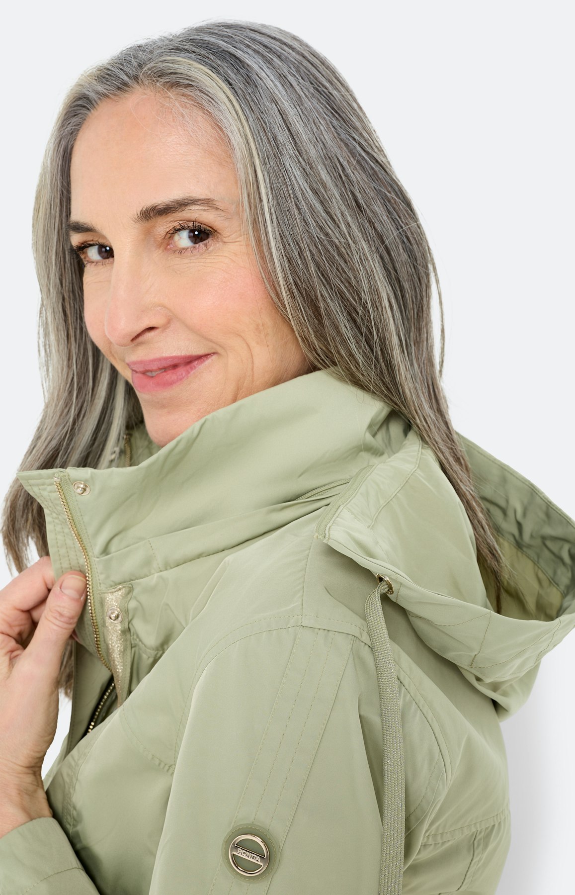 Parka met capuchon, pistache