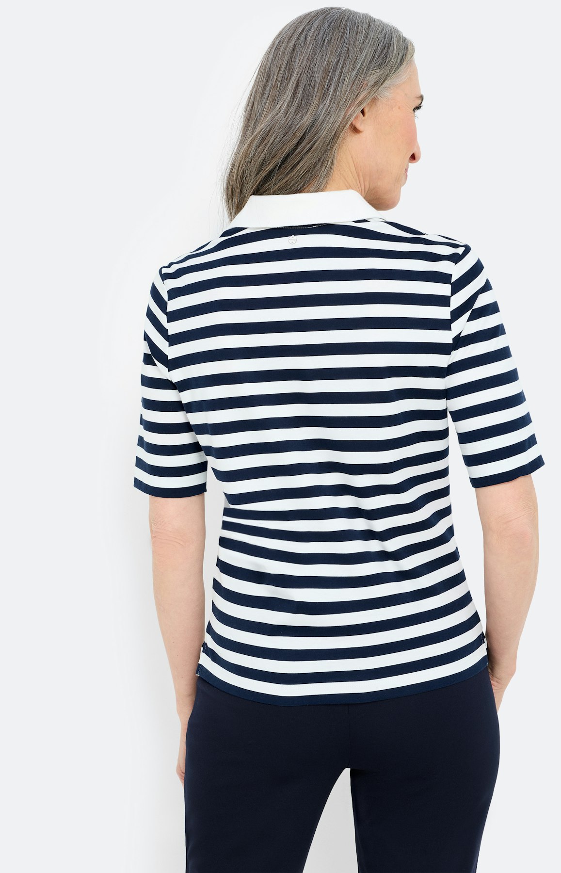 Poloshirt met strepen, navy
