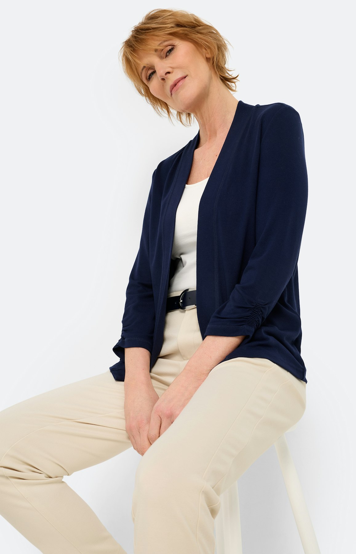 Cardigan zonder sluiting, navy