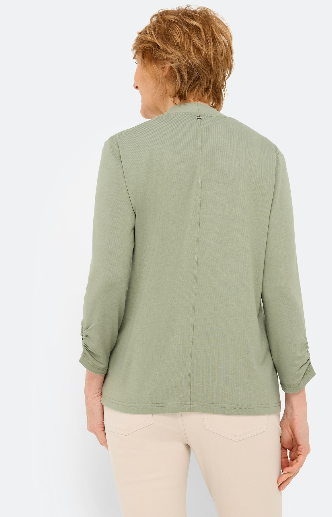 Cardigan zonder sluiting, grasgroen