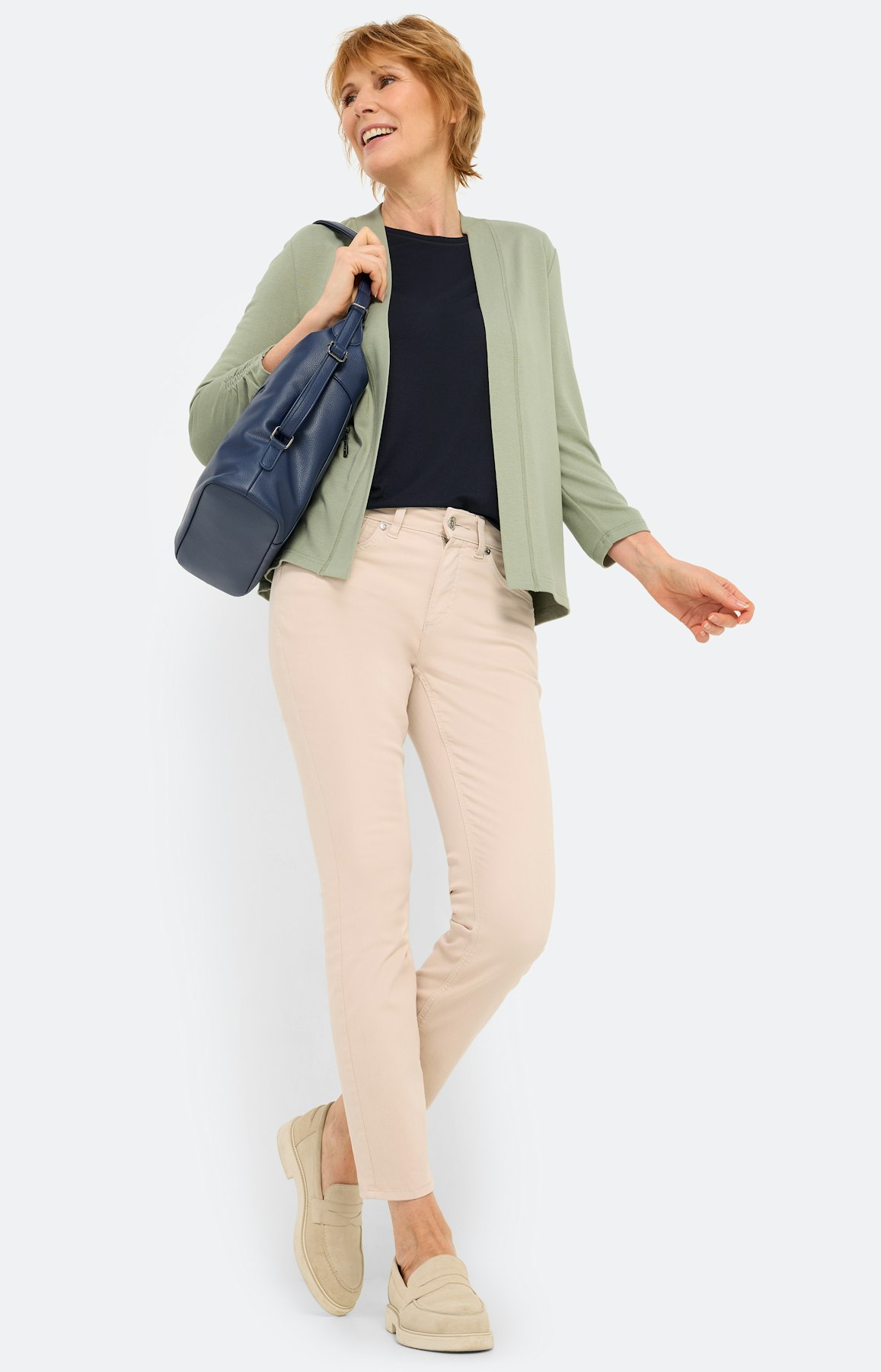 Cardigan zonder sluiting, grasgroen