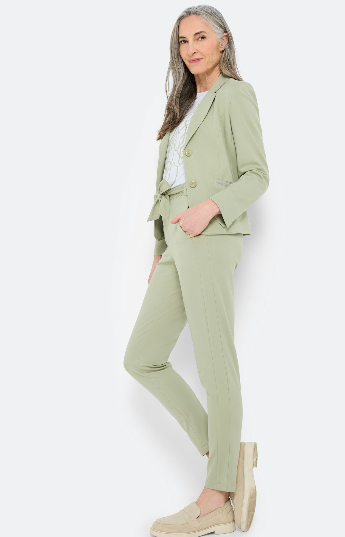 Jogger met bindstrik 30 inch, pistache