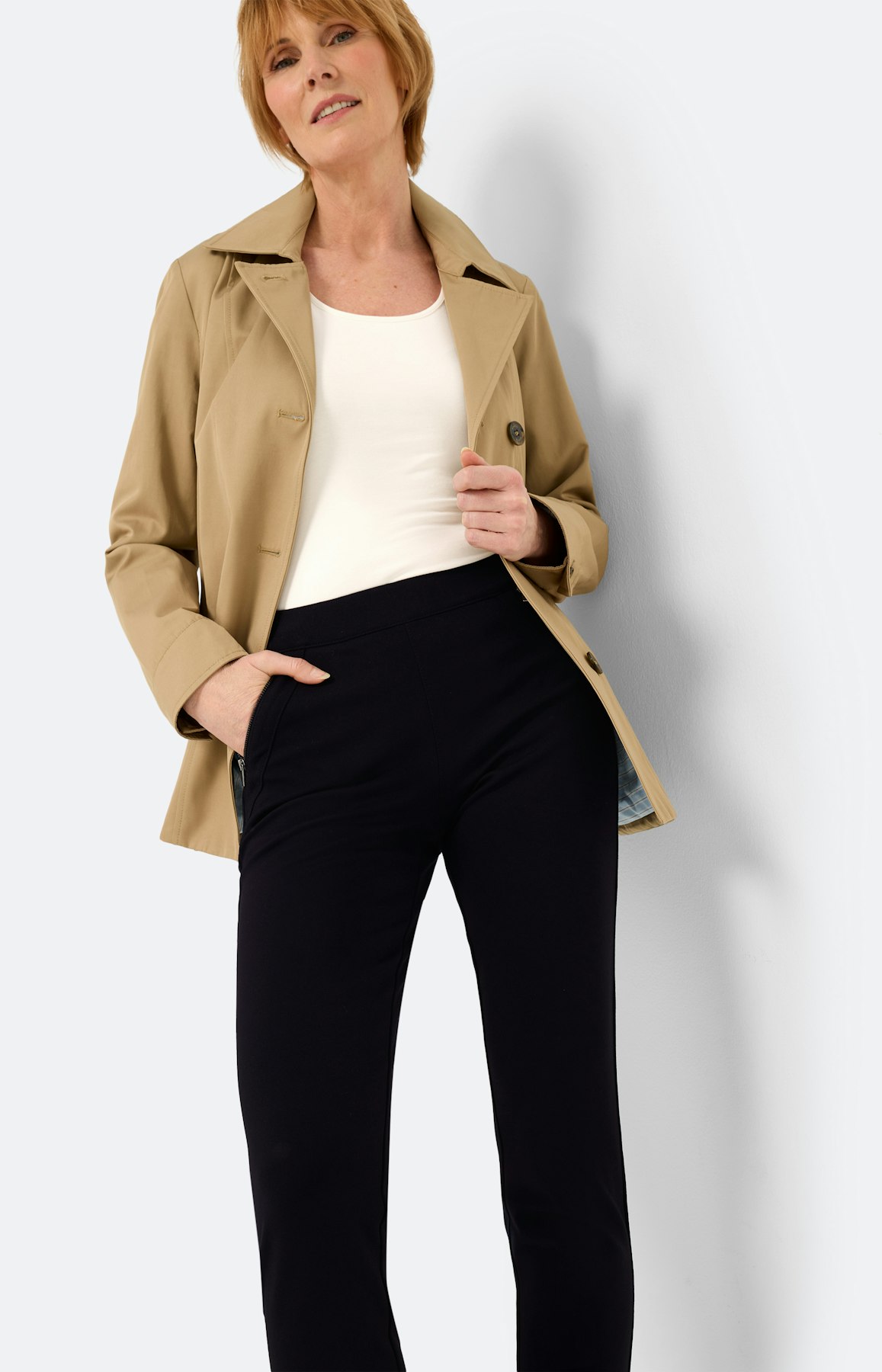 Broek met elastische band 28inch, marine