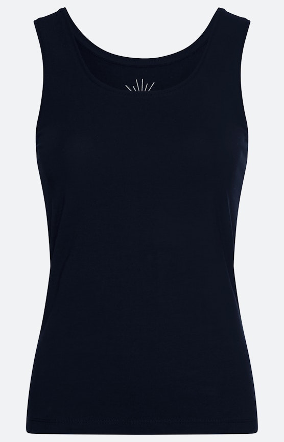 Top mit Rundhalsausschnitt, navy